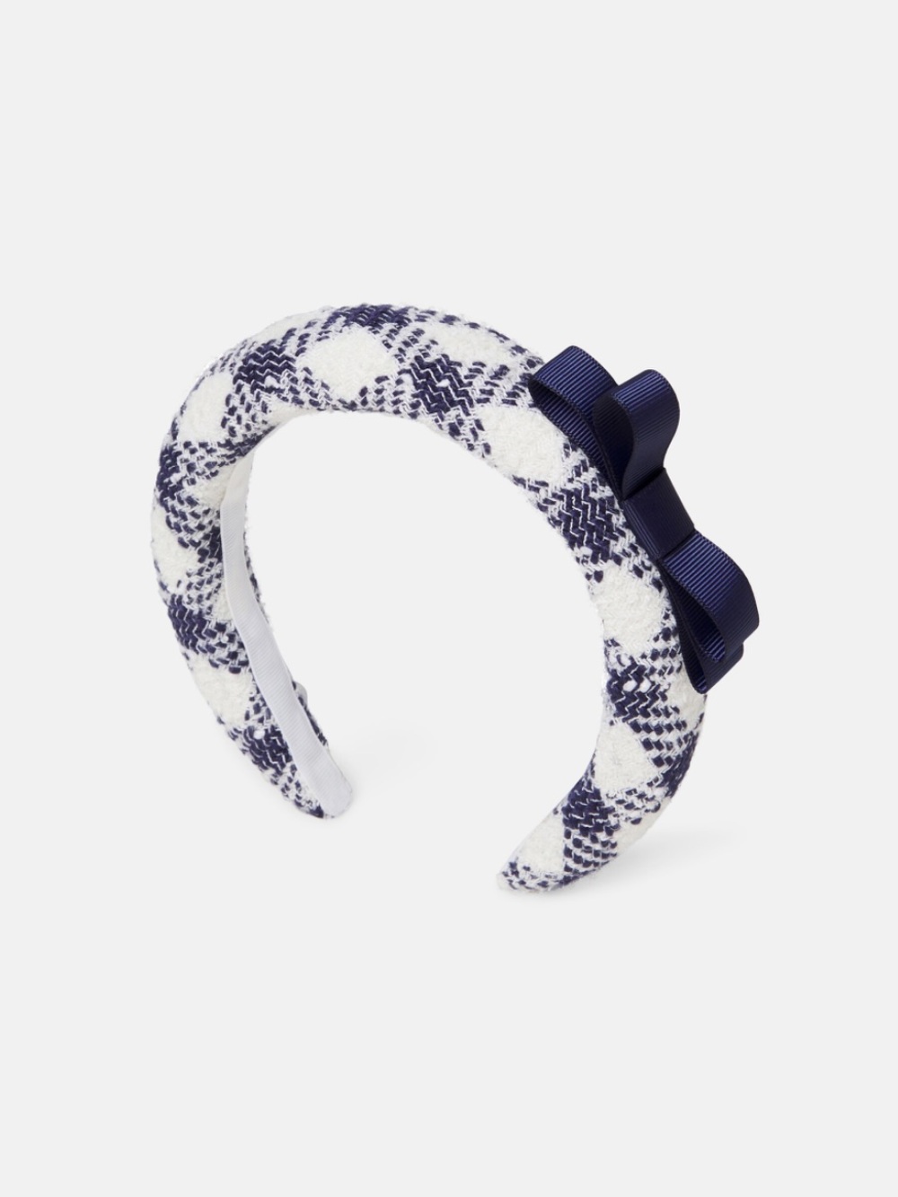 Self-portrait Kids Checked bouclé headband